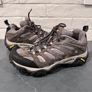 Merrell Moab Ventilator sz 7 gray black waterproof hiking shoes